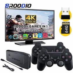Console de jeux video hdmi 4k retro avec deux manettes sans...
