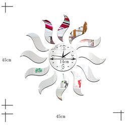 Horloge murale autocollant moderne